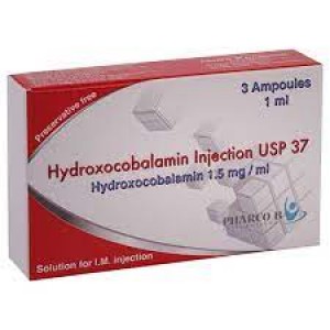 HYDROXOCOBALAMIN 1.5 MG 1 ML 3 AMP