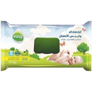 EASY BABY CARE WIPES FOR KIDS 80 PCS WITH CAP