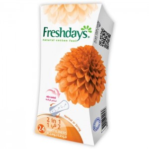 FRESHDAYS NORMAL 2 IN 1 PANTYLINERS 24 PADS
