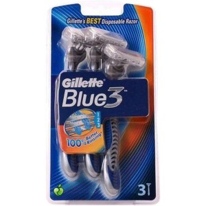 GILLETTE BLUE 3 PLUS DISPOSABLE RAZORS 3 PCS